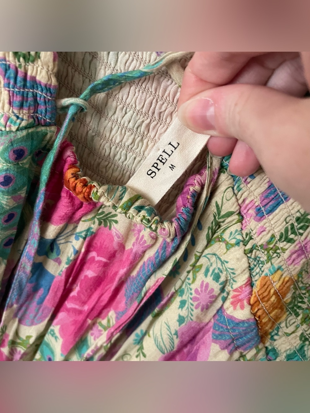 SPELL Bohme Strappy Maxi Dress in Spring medium $282 - Picture 6 of 7